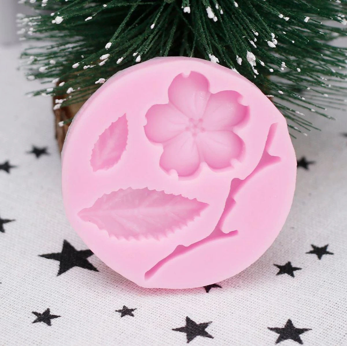 Fondant Cherry Blossom Mal - Siliconen Bloem Versiering Vorm - Fondant / Marsepein / Chocolade / Zeep - Voor Decoratie Van Taart, Cupcakes En Cake 8 Fondant Cherry Blossom Mal - Siliconen Bloem Versiering Vorm - Fondant / Marsepein / Chocolade / Zeep - Voor Decoratie Van Taart, Cupcakes En Cake - Afbeelding 8