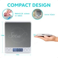 SOEM® Keukenweegschaal Digitaal Met Weegbakjes – Compacte Precisie Weegschaal 0.1 Gram – Koffie Weegschaal – RVS Weegschaal – Tarra Functie 15 SOEM® Keukenweegschaal Digitaal Met Weegbakjes – Compacte Precisie Weegschaal 0.1 Gram – Koffie Weegschaal – RVS Weegschaal – Tarra Functie -Merkloos Winkel 1200x1198 101