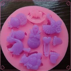 Fondant Babyshower Mal - Siliconen Baby En Kindje Thema Vorm - Fondant / Marsepein / Chocolade / Zeep Kinderwagen Fles Speen - Voor Decoratie Van Taart, Cupcakes En Cake Bij Een Geboorte -Merkloos Winkel 1200x1198 110