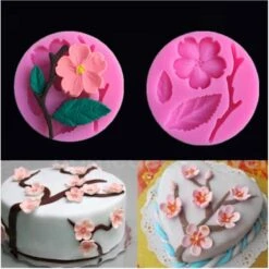 Fondant Cherry Blossom Mal - Siliconen Bloem Versiering Vorm - Fondant / Marsepein / Chocolade / Zeep - Voor Decoratie Van Taart, Cupcakes En Cake