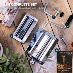 Pastamachine - Pastamaker- Pasta - Pastamachines - Inclusief E-Book -Merkloos Winkel 1200x1198 158