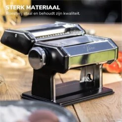 Kitchenz Pastamachine RVS Zwart - Pastamaker- Pasta - Pastamachines - Inclusief Recepten E-Book 14 Kitchenz Pastamachine RVS Zwart - Pastamaker- Pasta - Pastamachines - Inclusief Recepten E-Book -Merkloos Winkel 1200x1198 162