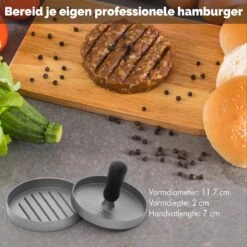 Gastro & Co Hamburgerpers - Inclusief 50 Waxpapiertje - Roestvrij Stalen Hamburger Pers Met Non-stick Zinken Coating Antiaanbaklaag - 11,7 Cm Diameter 12 Gastro & Co Hamburgerpers - Inclusief 50 Waxpapiertje - Roestvrij Stalen Hamburger Pers Met Non-stick Zinken Coating Antiaanbaklaag - 11,7 Cm Diameter -Merkloos Winkel 1200x1198 93