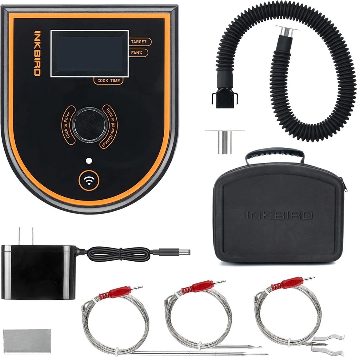 INKBIRD ISC-007BW EU Automatische Voedselthermometer Voor Big Green Egg, Kamado Joe, Meater, Weber, Primo, Vision Grill, Akorn Kamado, Smoker Controller EU 5 INKBIRD ISC-007BW EU Automatische Voedselthermometer Voor Big Green Egg, Kamado Joe, Meater, Weber, Primo, Vision Grill, Akorn Kamado, Smoker Controller EU - Afbeelding 5
