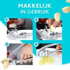 SOEM© Knoflookpers Met Ergonomische Handgreep Ook Geschikt Voor Gember - Horeca Kwaliteit - Mat -Merkloos Winkel 1200x1199 34
