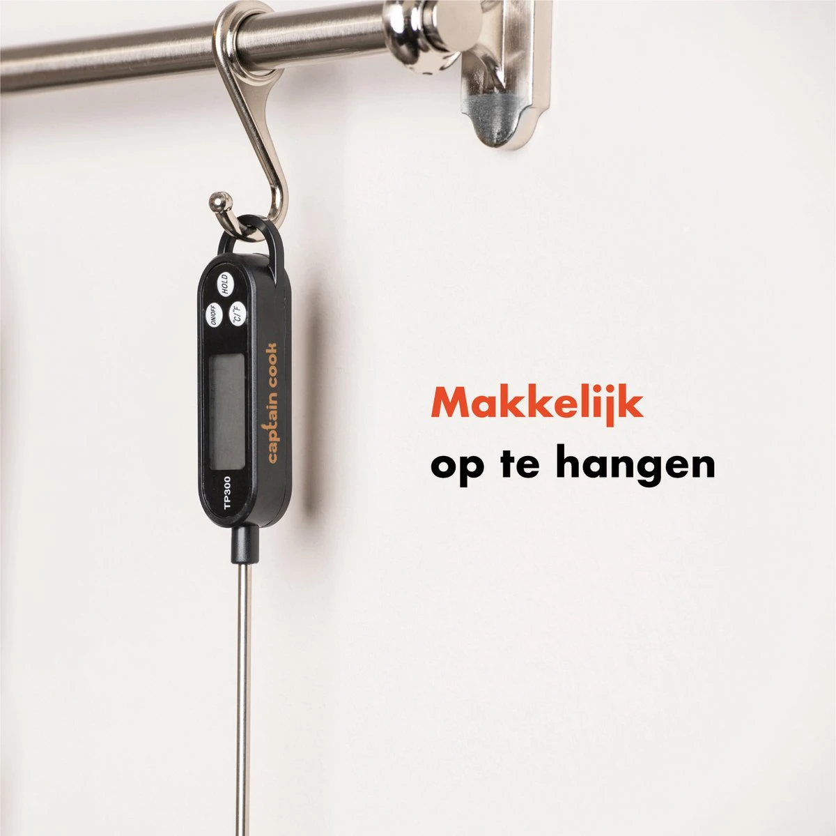 Captain Cook Keukenthermometer - Inclusief E-Kookboek - Vleesthermometer - BBQ Thermometer- Suikerthermometer - Kernthermometer 6 Captain Cook Keukenthermometer - Inclusief E-Kookboek - Vleesthermometer - BBQ Thermometer- Suikerthermometer - Kernthermometer - Afbeelding 6