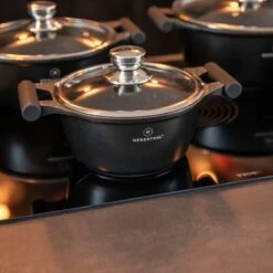 Herenthal Inductie Pannenset - Luxe 10-delige Koekenpanset - Voor Alle Warmtebronnen - Met Glazen Deksels En Koudgrepen - Zwart -Merkloos Winkel 1200x1200 1031