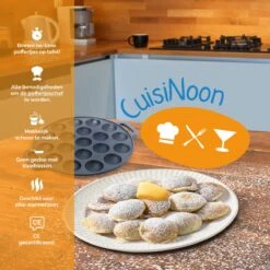 CuisiNoon® Poffertjespan Premium - Complete Poffertjesmaker Set - Inclusief Bakboek -Merkloos Winkel 1200x1200 1197