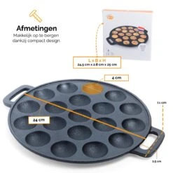 CuisiNoon® Poffertjespan Premium - Complete Poffertjesmaker Set - Inclusief Bakboek -Merkloos Winkel 1200x1200 1200