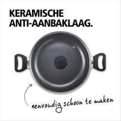 BRABANTIA INDU+ Hapjespan - Keramische Antiaanbaklaag - Met Deksel - Ø 28 Cm - Inductie - Pfas Vrij -Merkloos Winkel 1200x1200 1409