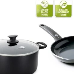 GreenPan Cambridge Hapjespan Met Deksel 28cm - Zwart - Inductie - PFAS-vrij -Merkloos Winkel 1200x1200 1446