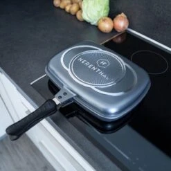 Herenthal Dubbele Grillpan - Ø 28 Cm - Koekenpan - Keramische Pan - Marmeren Coating Met Antiaanbaklaag - PFAS & PFOA Vrij - Pan - Grill - Vermindert Geur, Rook En Oliespatten - Zilver 23 Herenthal Dubbele Grillpan - Ø 28 Cm - Koekenpan - Keramische Pan - Marmeren Coating Met Antiaanbaklaag - PFAS & PFOA Vrij - Pan - Grill - Vermindert Geur, Rook En Oliespatten - Zilver -Merkloos Winkel 1200x1200 1455