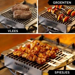 IRONCHEF Lavastenen Grill - Geschikt Voor Gasfornuis - Barbecue - BBQ - Grillplaat - Grilplaat - Bakplaat - Grillpan -Merkloos Winkel 1200x1200 1458
