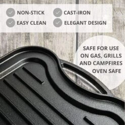 Nuovva Dubbelzijdig Gietijzeren Grillplaat - 50cm X 26cm -Merkloos Winkel 1200x1200 1466