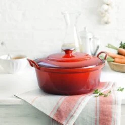 Le Creuset Braadpan Faitout Tradition Kersenrood - ø 24 Cm / 3 Liter -Merkloos Winkel 1200x1200 1544