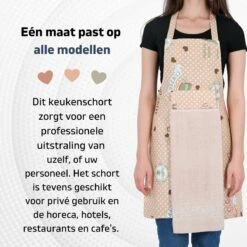 Merkloos Tulipa Keukenschort Met Handdoek | Coffee | Kookschort - 55 X 75cm | Handdoek - 30 X 50 | Keukenschort Dames | Keukenschort Voor Vrouwen | Katoen -Merkloos Winkel 1200x1200 156