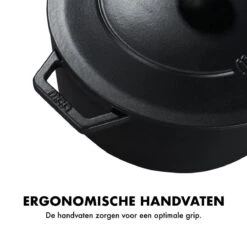 MOA Gietijzeren Braadpan - Inhoud 5,7 Liter - 26CM - Rond - Alle Warmtebronnen - Ook Voor Inductie - Gewicht 5,8 Kg - Zwart - C26B -Merkloos Winkel 1200x1200 1581