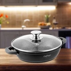 Cheffinger 28cm Lage Kookpot / Braadpan - CF-SC28 11 Cheffinger 28cm Lage Kookpot / Braadpan - CF-SC28 -Merkloos Winkel 1200x1200 1598