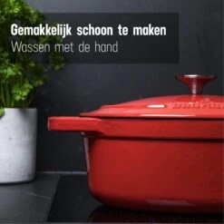 Daumonet Bocuse Rouge Gietijzeren Braadpan - Sudderpan Kersen Rood - Ovaal - Ø 29 Cm - 3 Liter - PFAS & PFOA Vrij - Emaille - Geschikt Voor Alle Warmtebronnen - Elektrisch - Gas - Halogeen - Inductie - Keramisch - Vaatwasserbestendig 14 Daumonet Bocuse Rouge Gietijzeren Braadpan - Sudderpan Kersen Rood - Ovaal - Ø 29 Cm - 3 Liter - PFAS & PFOA Vrij - Emaille - Geschikt Voor Alle Warmtebronnen - Elektrisch - Gas - Halogeen - Inductie - Keramisch - Vaatwasserbestendig -Merkloos Winkel 1200x1200 1603