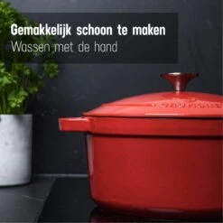 Daumonet Carême Rouge Gietijzeren Braadpan - Sudderpan Kersen Rood - Rond - Ø26 Cm - 4,4 Liter - PFAS & PFOA Vrij - Emaille - Geschikt Voor Alle Warmtebronnen - Elektrisch - Gas - Halogeen - Inductie - Keramisch - Vaatwasserbestendig 14 Daumonet Carême Rouge Gietijzeren Braadpan - Sudderpan Kersen Rood - Rond - Ø26 Cm - 4,4 Liter - PFAS & PFOA Vrij - Emaille - Geschikt Voor Alle Warmtebronnen - Elektrisch - Gas - Halogeen - Inductie - Keramisch - Vaatwasserbestendig -Merkloos Winkel 1200x1200 1618