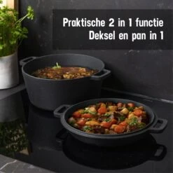 Daumonet Ducasse Gietijzeren Double Use Braadpan - Combi Sudderpan Zwart - 2-in-1 Bak- En Braadpan - PFAS & PFOA Vrij - Rond - Ø 26 Cm - 4,4 Liter - Emaille - Alle Warmtebronnen - Elektrisch - Gas - Halogeen - Inductie - Keramisch 12 Daumonet Ducasse Gietijzeren Double Use Braadpan - Combi Sudderpan Zwart - 2-in-1 Bak- En Braadpan - PFAS & PFOA Vrij - Rond - Ø 26 Cm - 4,4 Liter - Emaille - Alle Warmtebronnen - Elektrisch - Gas - Halogeen - Inductie - Keramisch -Merkloos Winkel 1200x1200 1689