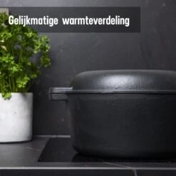 Daumonet Ducasse Gietijzeren Double Use Braadpan - Combi Sudderpan Zwart - 2-in-1 Bak- En Braadpan - PFAS & PFOA Vrij - Rond - Ø 26 Cm - 4,4 Liter - Emaille - Alle Warmtebronnen - Elektrisch - Gas - Halogeen - Inductie - Keramisch 15 Daumonet Ducasse Gietijzeren Double Use Braadpan - Combi Sudderpan Zwart - 2-in-1 Bak- En Braadpan - PFAS & PFOA Vrij - Rond - Ø 26 Cm - 4,4 Liter - Emaille - Alle Warmtebronnen - Elektrisch - Gas - Halogeen - Inductie - Keramisch -Merkloos Winkel 1200x1200 1692