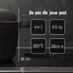 Daumonet Ducasse Gietijzeren Double Use Braadpan - Combi Sudderpan Zwart - 2-in-1 Bak- En Braadpan - PFAS & PFOA Vrij - Rond - Ø 26 Cm - 4,4 Liter - Emaille - Alle Warmtebronnen - Elektrisch - Gas - Halogeen - Inductie - Keramisch 16 Daumonet Ducasse Gietijzeren Double Use Braadpan - Combi Sudderpan Zwart - 2-in-1 Bak- En Braadpan - PFAS & PFOA Vrij - Rond - Ø 26 Cm - 4,4 Liter - Emaille - Alle Warmtebronnen - Elektrisch - Gas - Halogeen - Inductie - Keramisch -Merkloos Winkel 1200x1200 1693