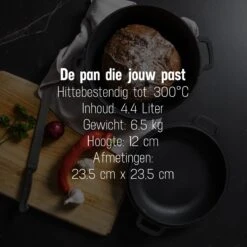 Daumonet Ducasse Gietijzeren Double Use Braadpan - Combi Sudderpan Zwart - 2-in-1 Bak- En Braadpan - PFAS & PFOA Vrij - Rond - Ø 26 Cm - 4,4 Liter - Emaille - Alle Warmtebronnen - Elektrisch - Gas - Halogeen - Inductie - Keramisch 18 Daumonet Ducasse Gietijzeren Double Use Braadpan - Combi Sudderpan Zwart - 2-in-1 Bak- En Braadpan - PFAS & PFOA Vrij - Rond - Ø 26 Cm - 4,4 Liter - Emaille - Alle Warmtebronnen - Elektrisch - Gas - Halogeen - Inductie - Keramisch -Merkloos Winkel 1200x1200 1694