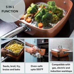 Nuovva Koperen Frituurpan, Met Diepe Zijkanten & Deksel -Merkloos Winkel 1200x1200 1819