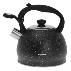 Fluitketel Inductie Gas Waterkoker 2.0 L ‘’Cosenza’’ Mat Zwart RVS