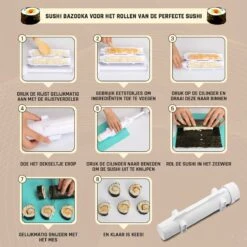 First Rate 16-Delige Sushi Set – XXL Sushi Set Met Bazooka – Snel En Makkelijk Sushi Maken – Sushi Maker – Sushi Kit – Sushi Set – Sushi Maker Set – Sushi Maker Bazooka – Sushi Roller – Sushi Rol Maker – XXL Sushi Set – Inclusief E-Book – Duurzaam -Merkloos Winkel 1200x1200 1998