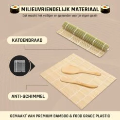 First Rate 16-Delige Sushi Set – XXL Sushi Set Met Bazooka – Snel En Makkelijk Sushi Maken – Sushi Maker – Sushi Kit – Sushi Set – Sushi Maker Set – Sushi Maker Bazooka – Sushi Roller – Sushi Rol Maker – XXL Sushi Set – Inclusief E-Book – Duurzaam -Merkloos Winkel 1200x1200 1999