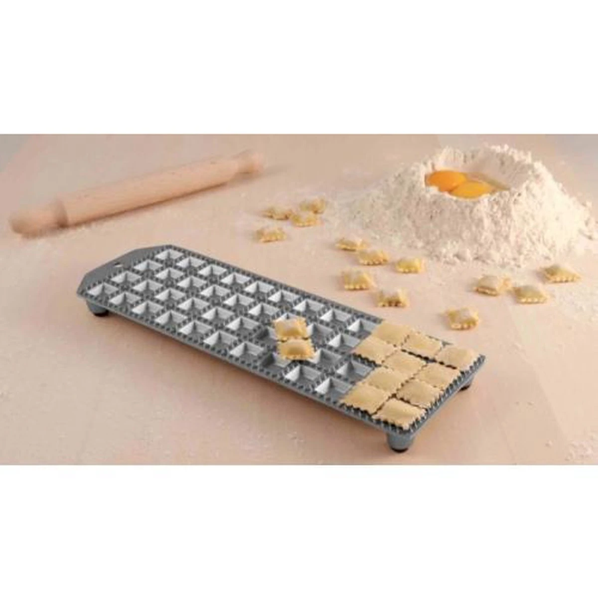 Ravioli Mal Vierkant Met Rolstok - 48 Stk - Eppicotispai 2 Ravioli Mal Vierkant Met Rolstok - 48 Stk - Eppicotispai - Afbeelding 2