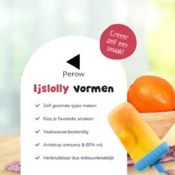 Perow Ijsvormpjes - 6 Stuks - Inclusief Gratis Trechter En Reinigingsborstel - BPA En Chemicaliën Vrij Silicone IJshouder - IJs Vorm Makers - 2 Kleuren - IJslolly Vormen -Merkloos Winkel 1200x1200 2050