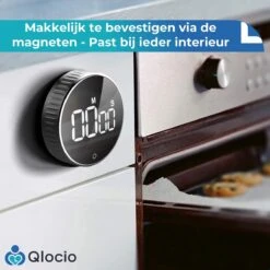 Qlocio Digitale Kookwekker Klok - Keukenwekker - Magnetisch - Zwart 15 Qlocio Digitale Kookwekker Klok - Keukenwekker - Magnetisch - Zwart -Merkloos Winkel 1200x1200 2071