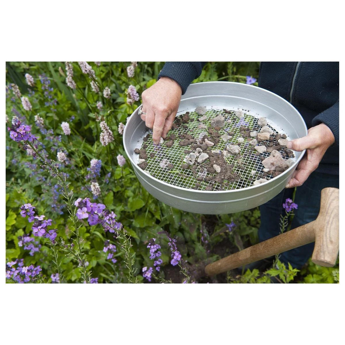 Nature - Tuinzeef Ø37cm - Mazen 6mm - Verzinkt Staal 3 Nature - Tuinzeef Ø37cm - Mazen 6mm - Verzinkt Staal - Afbeelding 3