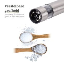 Sybra Peper En Zoutmolen Elektrisch – Peper En Zoutmolen Set Elektrisch – Pepermolen En Zoutmolen – Hoogwaardig RVS – Inclusief Houder -Merkloos Winkel 1200x1200 2164