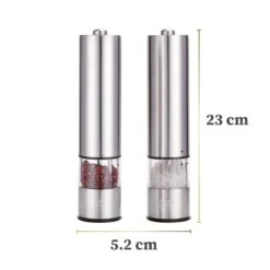 Sybra Peper En Zoutmolen Elektrisch – Peper En Zoutmolen Set Elektrisch – Pepermolen En Zoutmolen – Hoogwaardig RVS – Inclusief Houder -Merkloos Winkel 1200x1200 2166