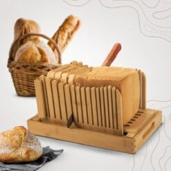 JPR Broodsnijder Hulpmiddel - Broodsnijder Bamboe - Broodsnijplank - Broodbakken - Inclusief Broodmes -Merkloos Winkel 1200x1200 2195