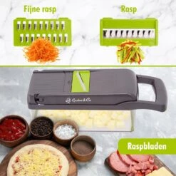 Gastro & Co® 8-Delige Mandoline - Multifunctionele Groentesnijder Inclusief Eiwitscheider & Schoonmaakborstel - Groente & Fruit Snijder - Julienne Keukensnijder - Keuken Snijmachine - Fruitsnijder - Uiensnijder - Patatsnijder - Frietsnijder -Merkloos Winkel 1200x1200 2206