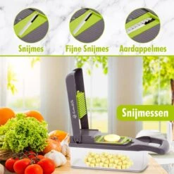 Gastro & Co® 8-Delige Mandoline - Multifunctionele Groentesnijder Inclusief Eiwitscheider & Schoonmaakborstel - Groente & Fruit Snijder - Julienne Keukensnijder - Keuken Snijmachine - Fruitsnijder - Uiensnijder - Patatsnijder - Frietsnijder -Merkloos Winkel 1200x1200 2207