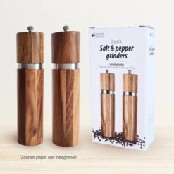 Luxe Peper En Zoutmolen Set - Pepermolen - Acacia Hout - RVS - 21cm Rond -Merkloos Winkel 1200x1200 2218