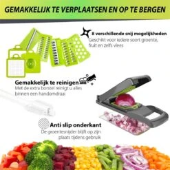15-Delige Groentesnijder - Groentensnijder - Groentehakker - Slicer Dicer - Mandoline Keukensnijder - Allessnijder - Uiensnijder -Merkloos Winkel 1200x1200 2221
