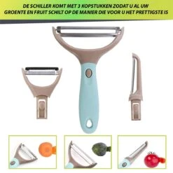 15-Delige Groentesnijder - Groentensnijder - Groentehakker - Slicer Dicer - Mandoline Keukensnijder - Allessnijder - Uiensnijder -Merkloos Winkel 1200x1200 2222
