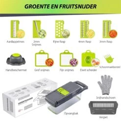15-Delige Groentesnijder - Groentensnijder - Groentehakker - Slicer Dicer - Mandoline Keukensnijder - Allessnijder - Uiensnijder -Merkloos Winkel 1200x1200 2224