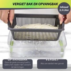 15-Delige Groentesnijder - Groentensnijder - Groentehakker - Slicer Dicer - Mandoline Keukensnijder - Allessnijder - Uiensnijder -Merkloos Winkel 1200x1200 2225