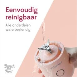 Merkloos Mini Blender - Smoothie Maker - Compact Blender - Draagbare Blender - Oplaadbare Mini Blender - Portable Blender - Draagbare Mini Blender - Lichtgewicht - Vitamer 4 Bladen - Fruit Juicer - Fruit Blender - Blender - Blender - Blenders - Keukenmachines -Merkloos Winkel 1200x1200 2290