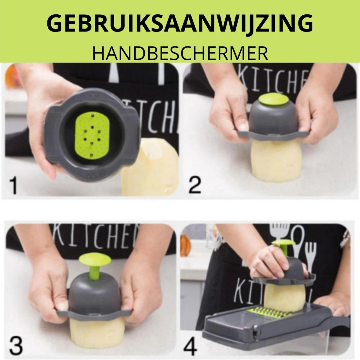 W&Z® Multifunctionele Groentesnijder - Mandoline -Fritessnijder - Keukensnijder - Groentehakker - 16 Delig 3 W&Z® Multifunctionele Groentesnijder - Mandoline -Fritessnijder - Keukensnijder - Groentehakker - 16 Delig - Afbeelding 3