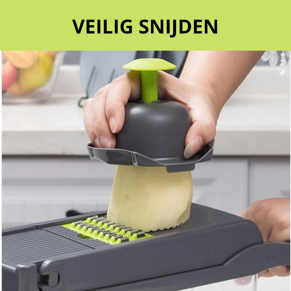 W&Z® Multifunctionele Groentesnijder - Mandoline -Fritessnijder - Keukensnijder - Groentehakker - 16 Delig 5 W&Z® Multifunctionele Groentesnijder - Mandoline -Fritessnijder - Keukensnijder - Groentehakker - 16 Delig - Afbeelding 5
