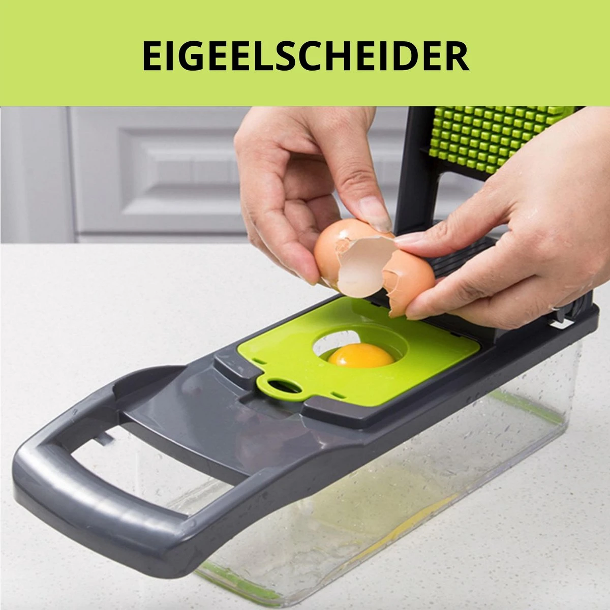 W&Z® Multifunctionele Groentesnijder - Mandoline -Fritessnijder - Keukensnijder - Groentehakker - 16 Delig 11 W&Z® Multifunctionele Groentesnijder - Mandoline -Fritessnijder - Keukensnijder - Groentehakker - 16 Delig - Afbeelding 11